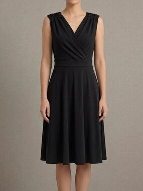 Grace Karin Black Sleeveless V Neck Dress size 2XL NWT